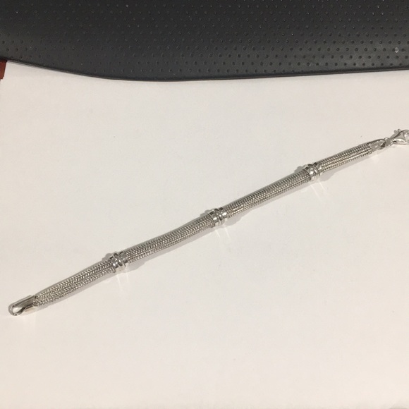 Sterling Silver Italian Mesh Rope Bracelet - Picture 3 of 6